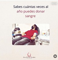 Sabes cuántas veces año puedes donar sangre